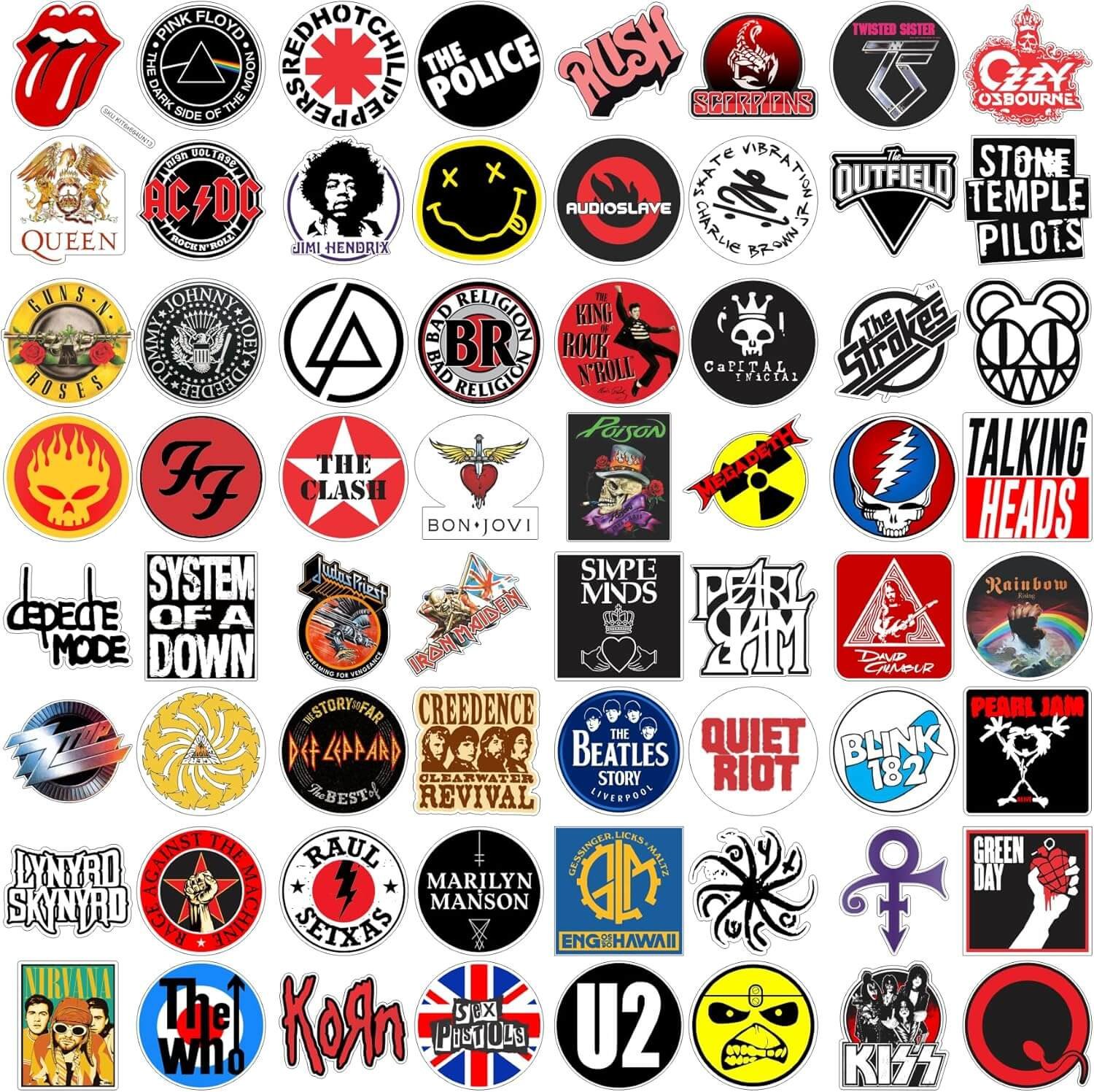 Adesivos Exclusivos de Rock