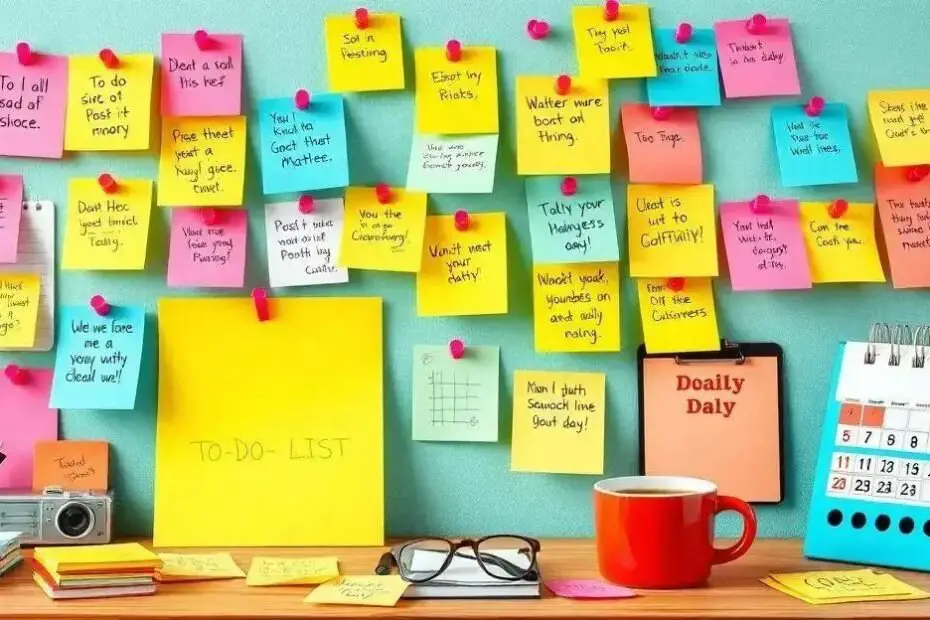 Como usar o Post it para organizar sua vida diária