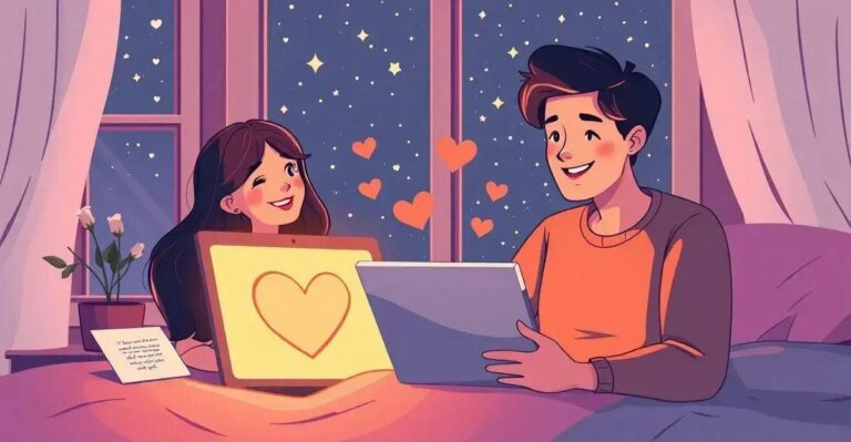 Mensagem de amor virtual a distância: Toque o coração dele(a)