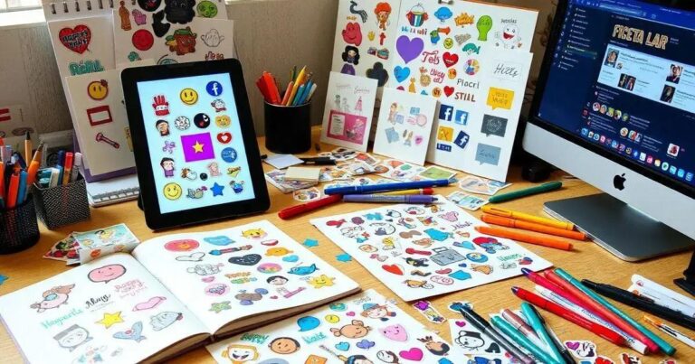 Como desenhar adesivos para mídias sociais: Dicas e Truques
