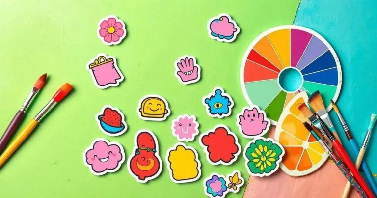 Dicas para criar paletas de cores para stickers incríveis