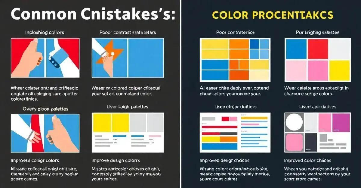 Erros comuns ao usar cores no design