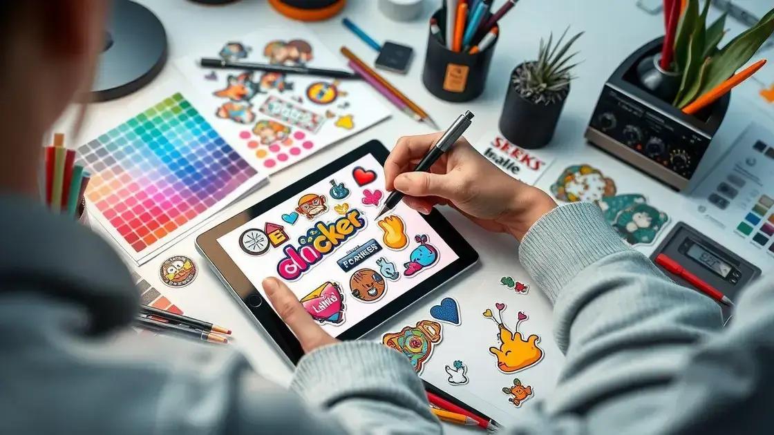 Como criar designs atraentes para stickers?