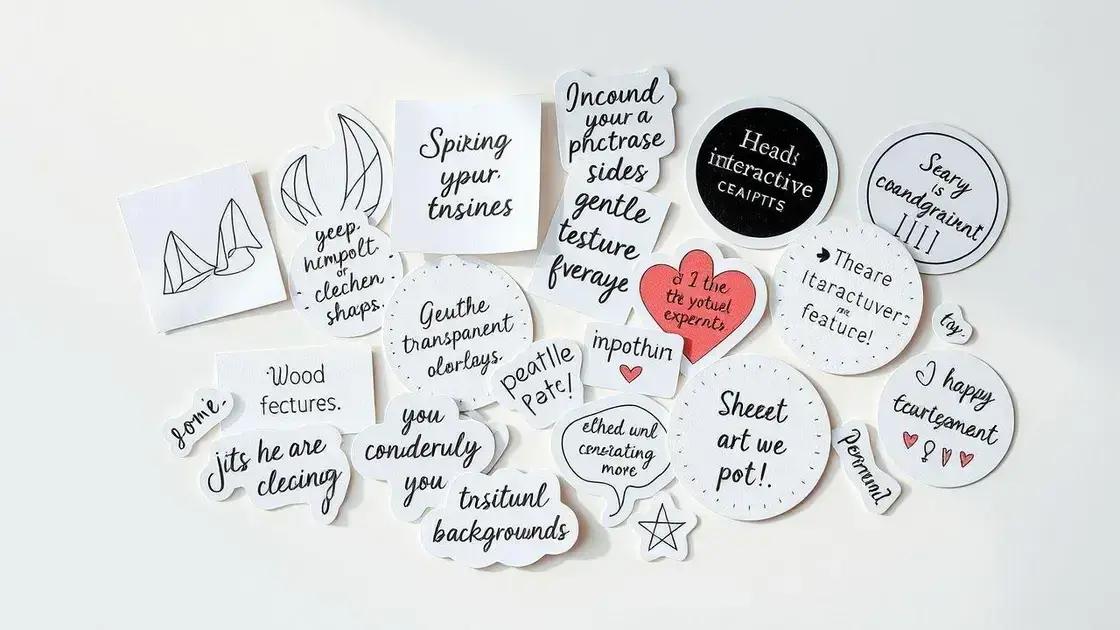 Exemplos de stickers que se destacam Exemplos de stickers que se destacam