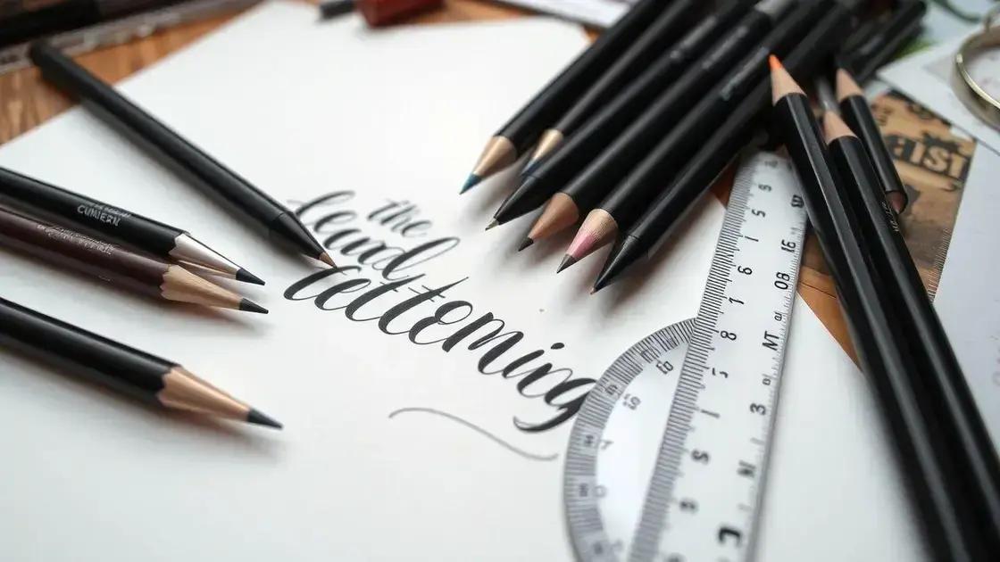 Materiais essenciais para técnicas de hand lettering
